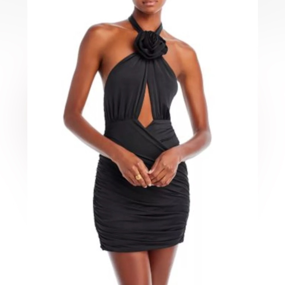 ENDLESS ROSE Womens Black Tie Open Back Sleeveless Mini Party Body Con Dress XS